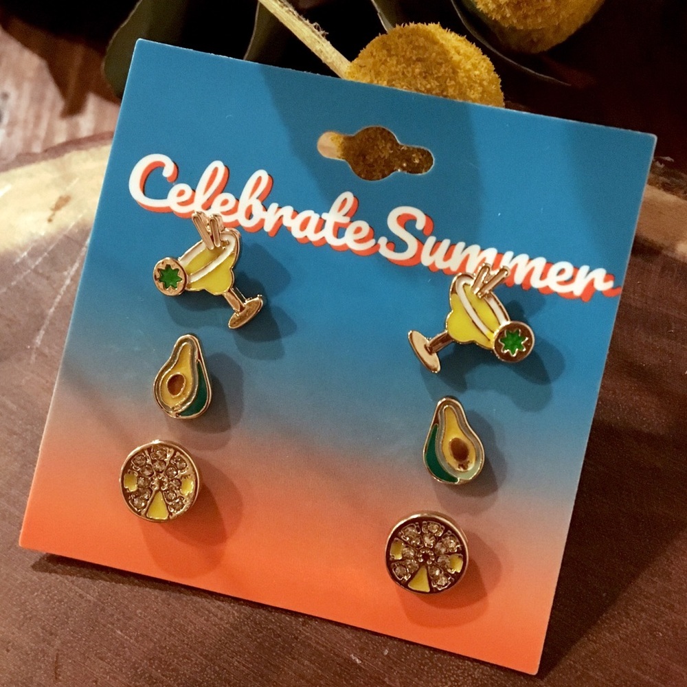 Margarita, Avocado, and Pool Ball Earrings